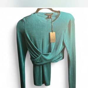 Sincerely Jules Teal Asymmetrical Dress two piece new with tags